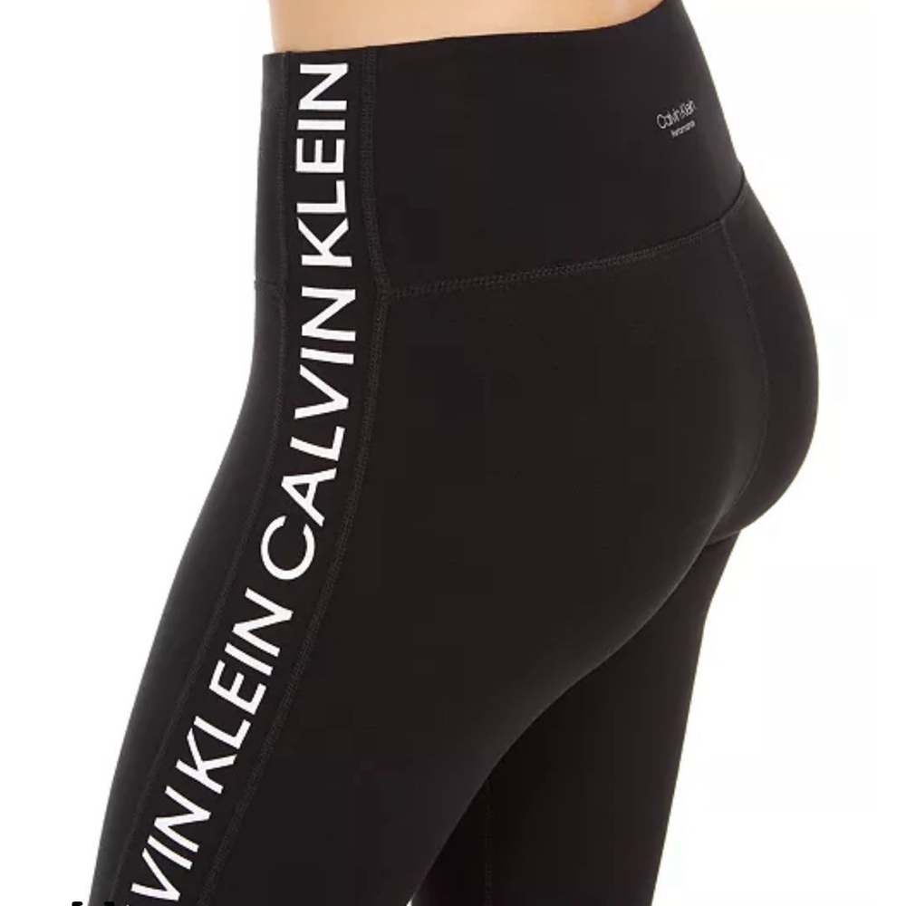 Calvin Klein Performance Black Leggings with Logo Detail - Picture 4 of 5